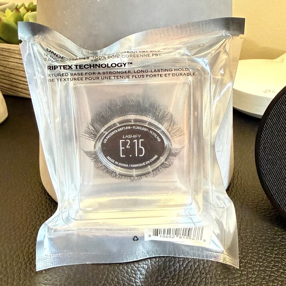 Lashify E2 15mm  Extreme Gossamer Lash with Griptite Technology- Sealed Black